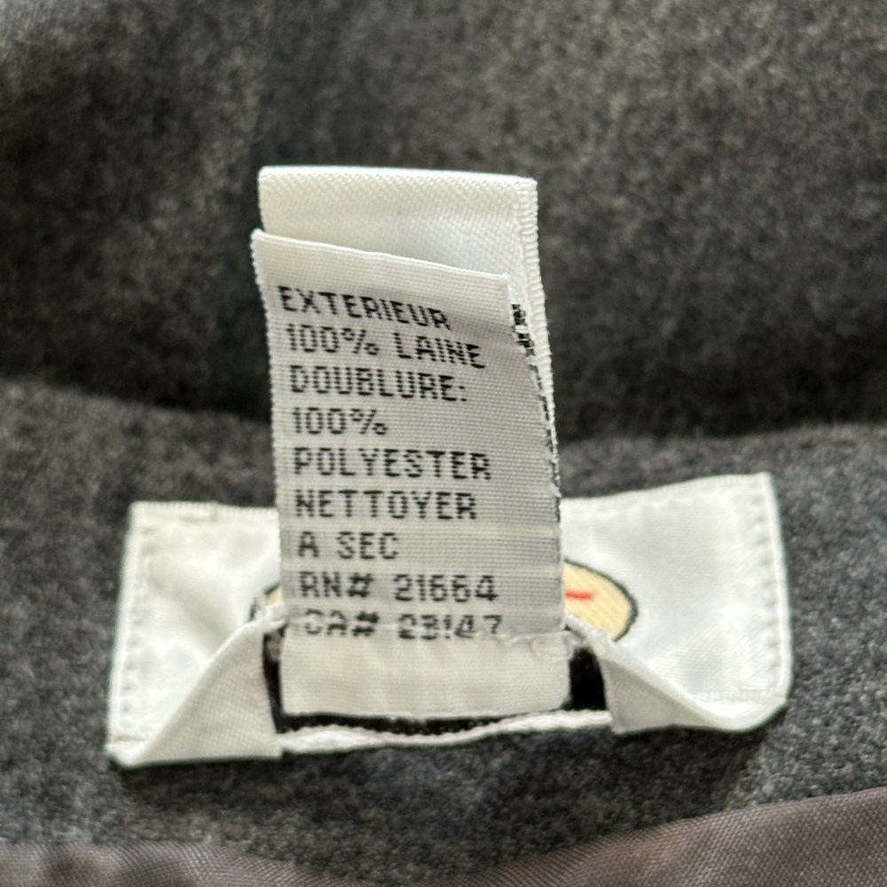 TALBOTS Gray 100% Italian Wool Exterior Polyester Lined Size 14 Side Zipper - Picture 6 of 6